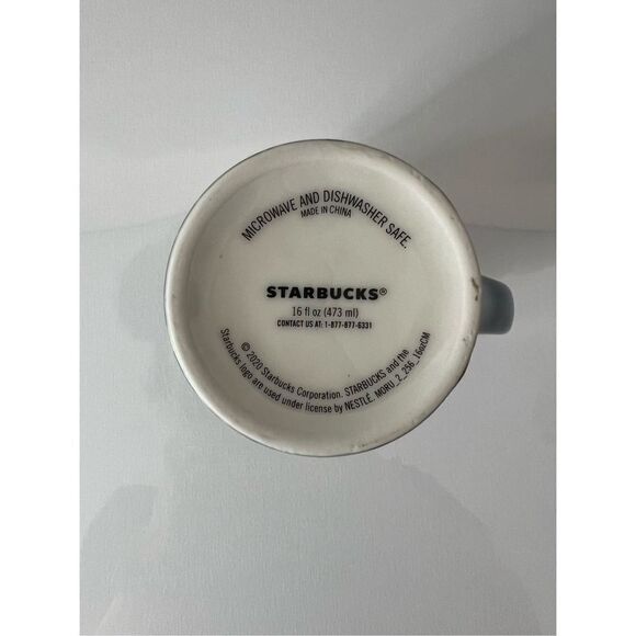 Starbucks Tall Geometric Boxy Patterned Glass Mug With Logo On Front - Picture 4 of 4